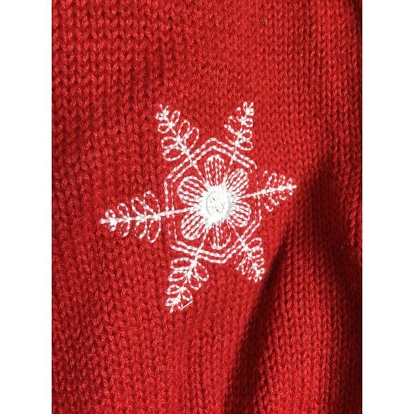 Vintage Sweater Dogs Toto Ugly Christmas Holiday Cardigan Large Petite - Picture 3 of 10